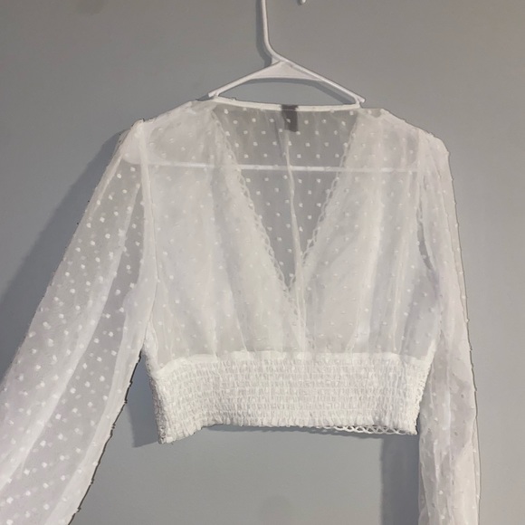 White lace crop top - Picture 6 of 8